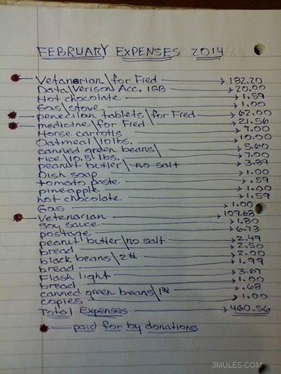 February 2014 Expenses $461