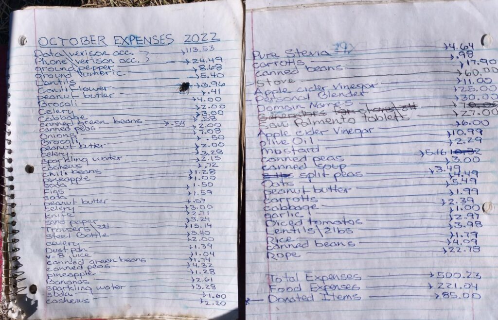 October 2022 Expenses