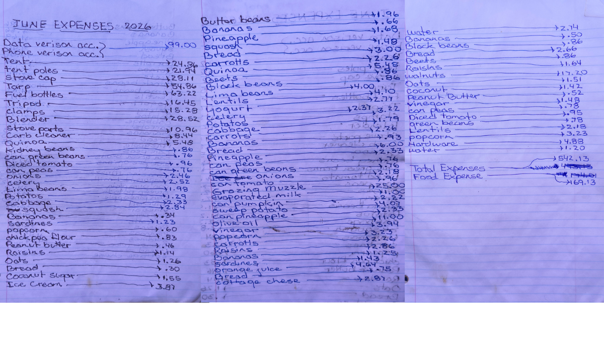 3 Mules June 2026 Total Expenses $542.13